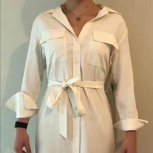 Equipment Delany Shirt Dress Natural White